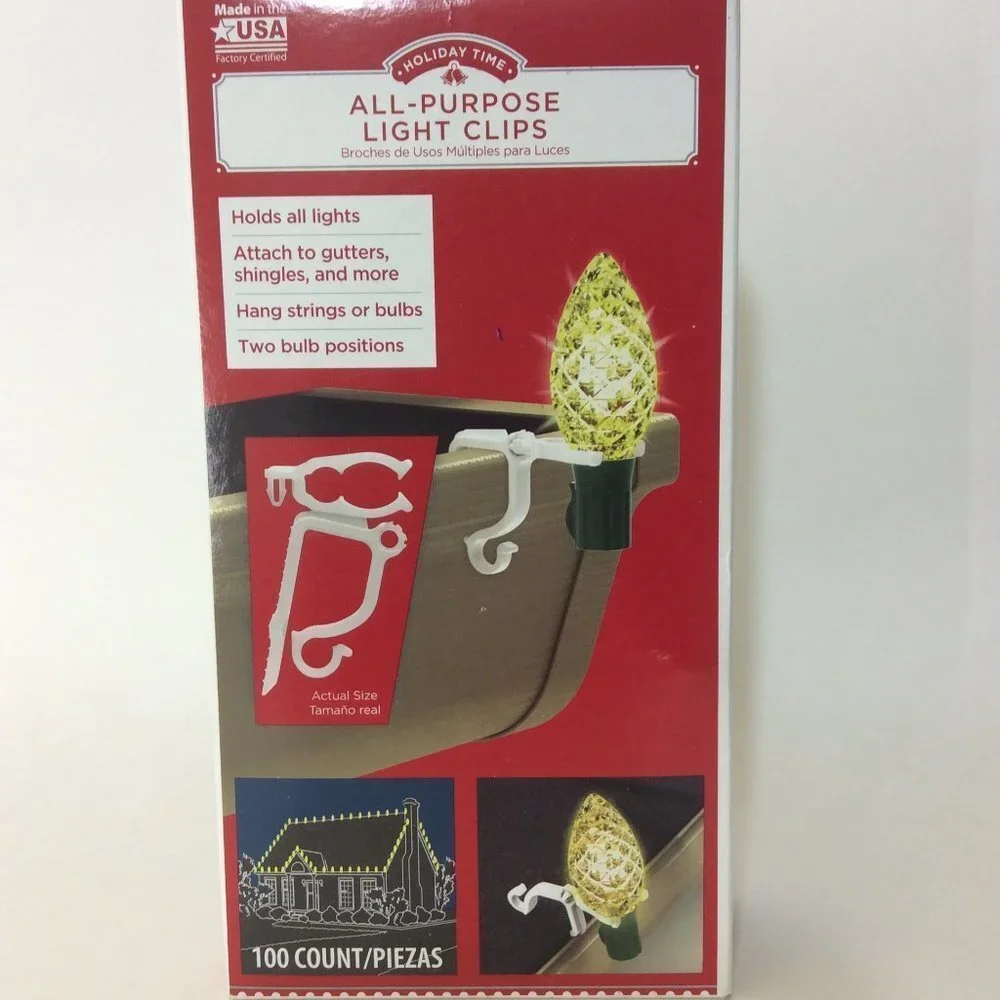 ALL Purpose Light Clips Holders Holiday 100 Pieces